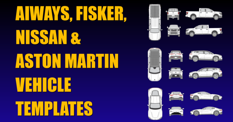 Aiways, Nissan, Fisker and Aston Martin Vehicle Templates Added