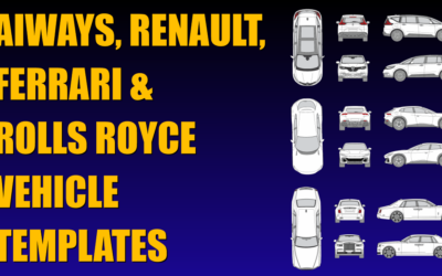 Aiways, Renault, Ferrari and Rolls Royce Vehicle Templates Added