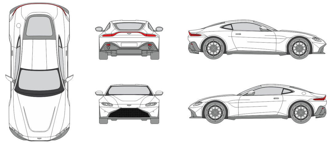 Aston Martin V8 Vantage 2017 Car Template