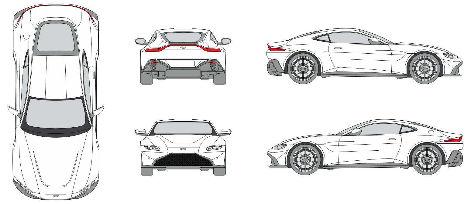 Aston Martin V8 Vantage 2017 Car Template