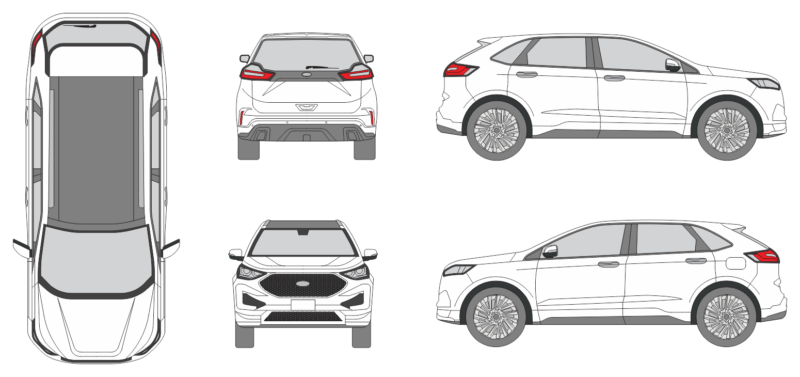 Ford Edge 2019 SUV Template