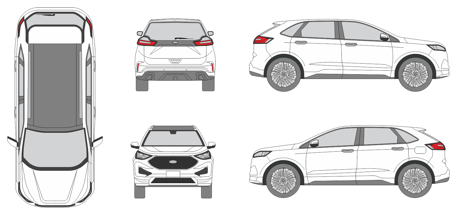 Ford Edge 2019 SUV Template