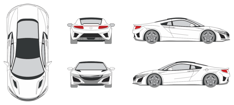 Honda NSX 2016 Car Template