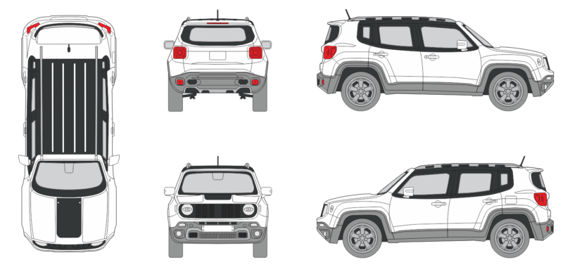 Jeep Renegade 2020 SUV Template