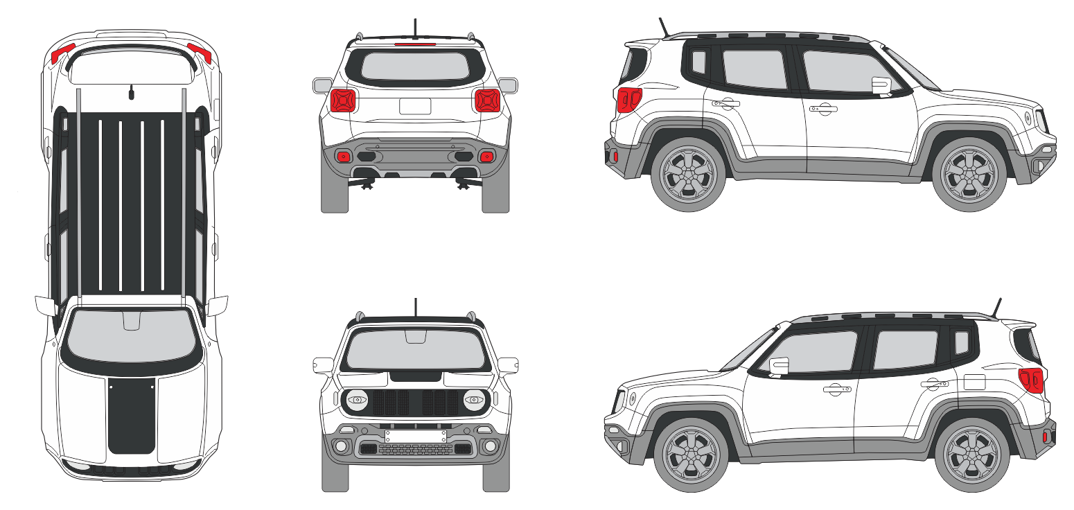 Jeep Renegade 2020 SUV Template