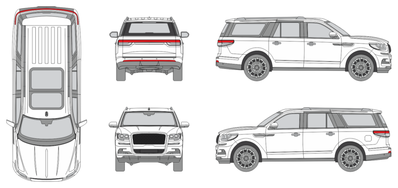 Lincoln Navigator 2017 SUV Template
