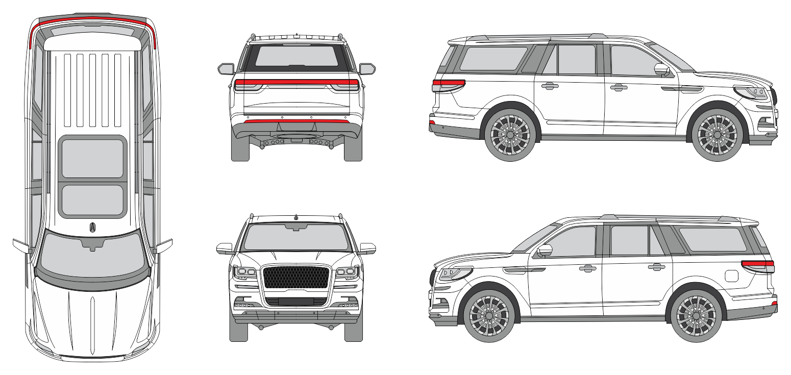 Lincoln Navigator 2017 SUV Template