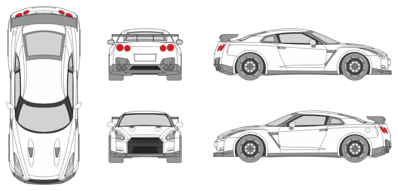 Nissan GTR 2016 Car Template