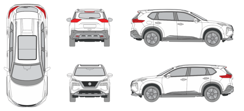 Nissan Rogue 2020 SUV Template