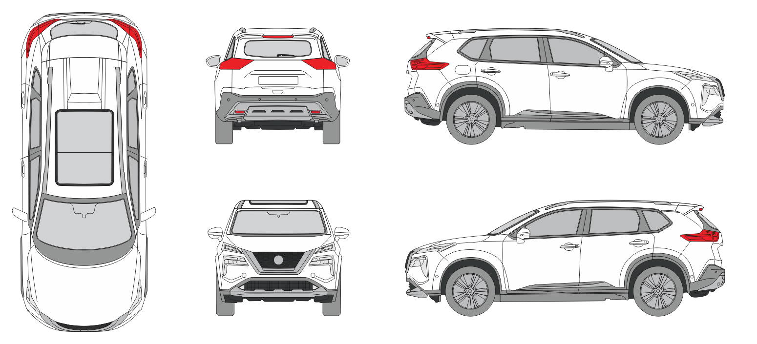 Nissan Rogue 2020 SUV Template