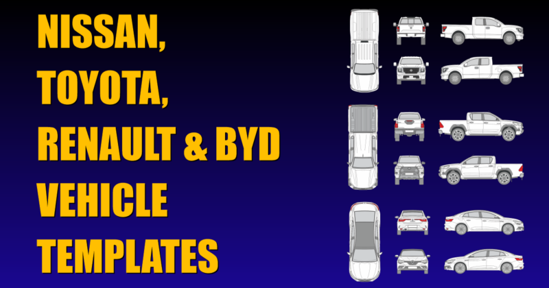 Nissan, Toyota, Renault & Byd Vehicle Templates Added