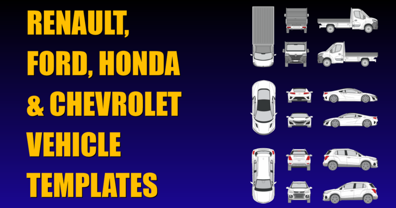 Renault, Ford, Honda and Chevrolet Vehicle Templates Added