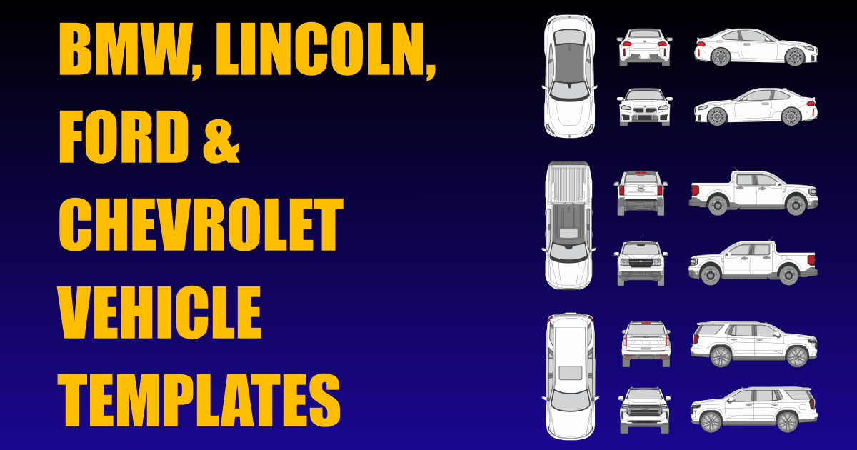 BMW, Lincoln, Ford and Chevrolet Vehicle Templates Added