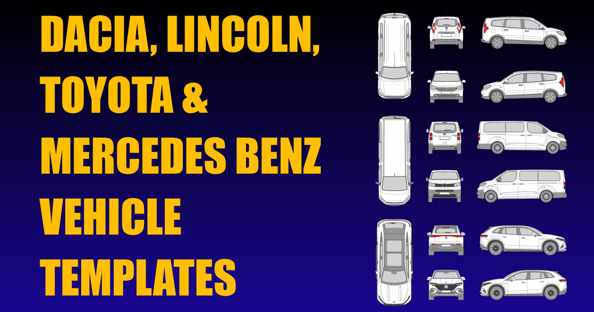 Dacia, Lincoln, Toyota and Mercedes Benz Vehicle Templates Added