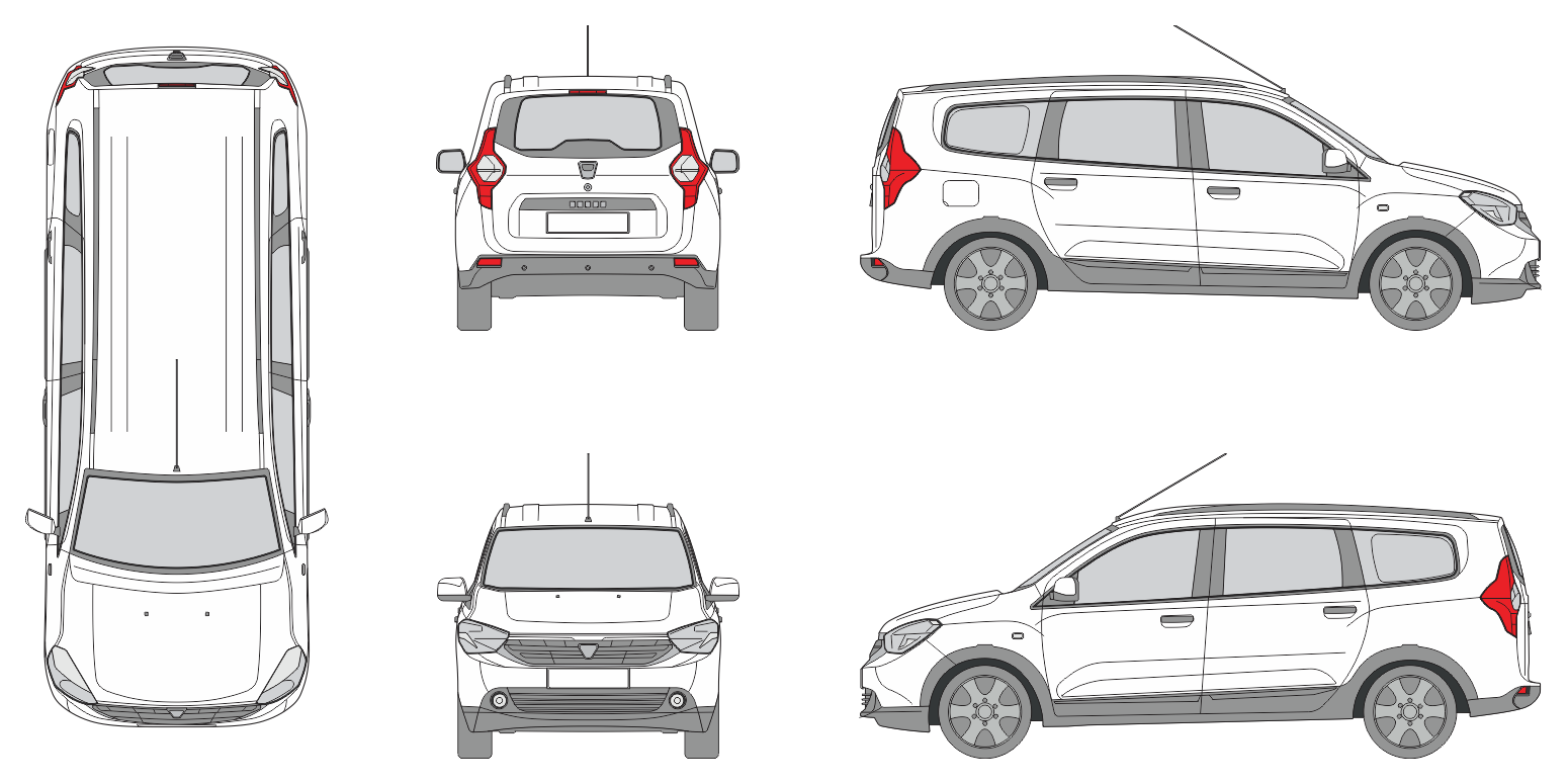 Dacia Lodgy 2020 MPV Template