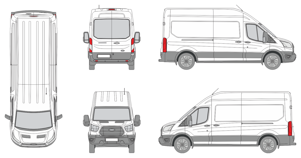 Ford Transit 2020 5-door - Vehicle Templates Unleashed