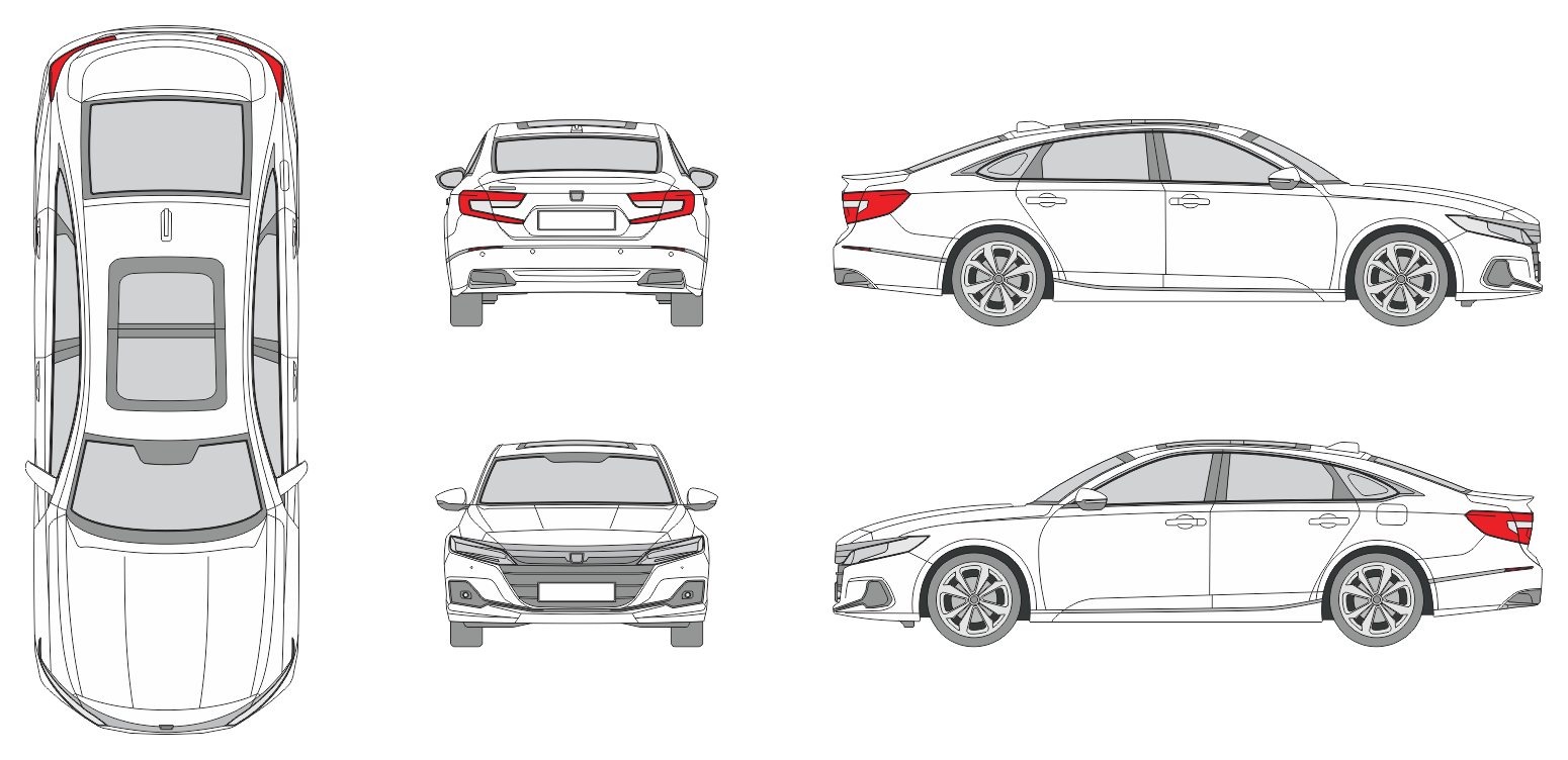 Honda Accord 2023 Car Template