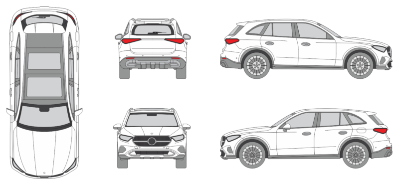 Mercedes Benz GLC 2022 SUV Template