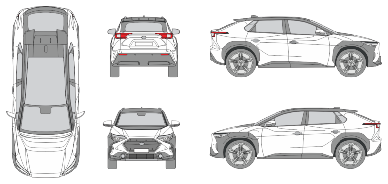 Toyota bZ4X 2022 SUV Template