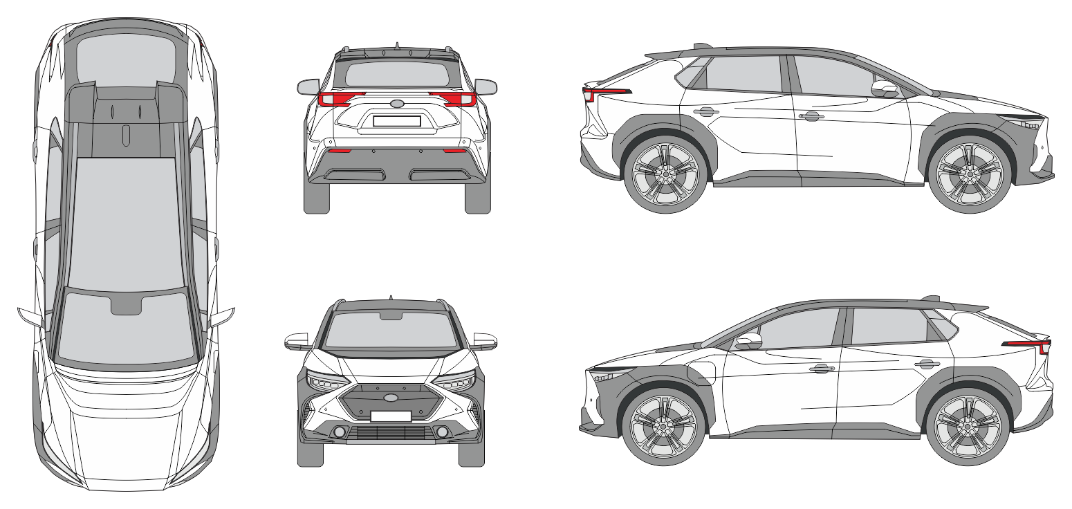 Toyota bZ4X 2022 SUV Template