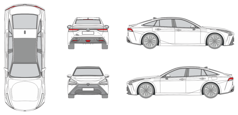 Toyota Mirai 2020 Car Template