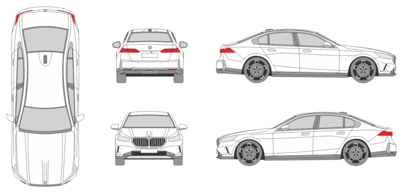 BMW 5er 2023 Car Template