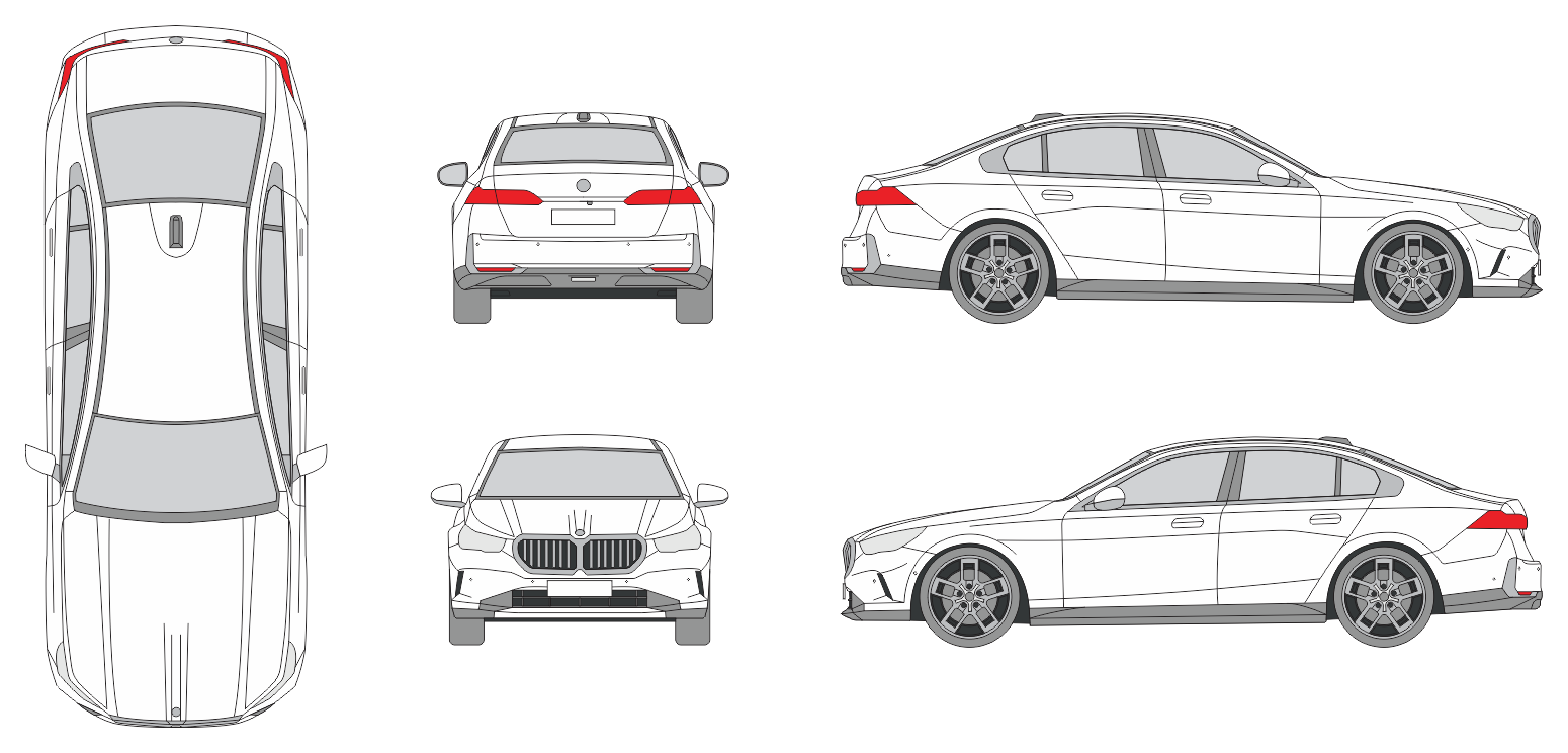 BMW 5er 2023 Car Template