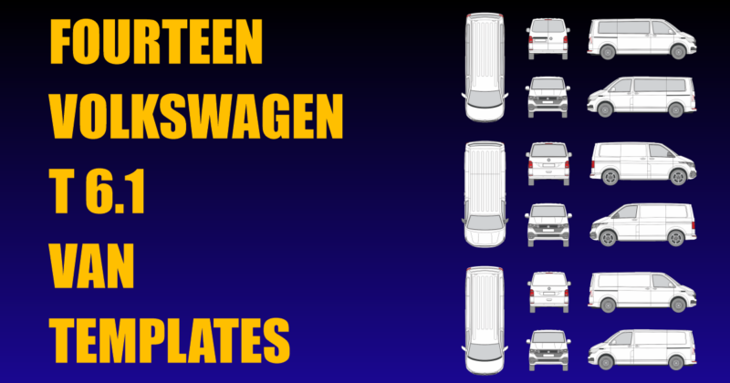 14 Volkswagen T 6.1 Van Templates Added