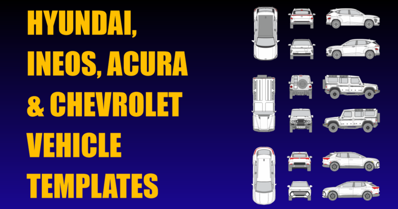 Hyundai, Ineos, Acura and Chevrolet Vehicle Templates Added