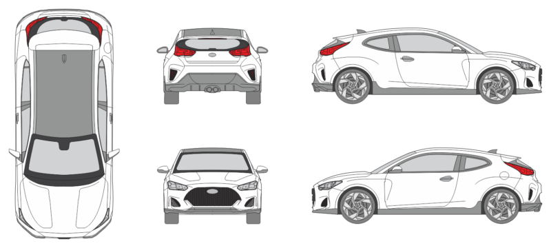 Hyundai Veloster 2018 Car Template