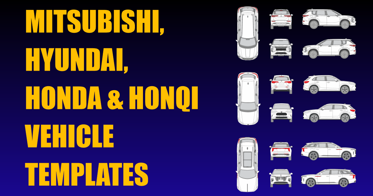 Mitsubishi, Hyundai, Honda and Hongqi Vehicle Templates Added