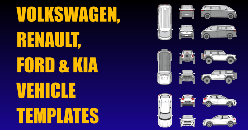 Volkswagen, Renault, Ford and Kia Vehicle Templates Added