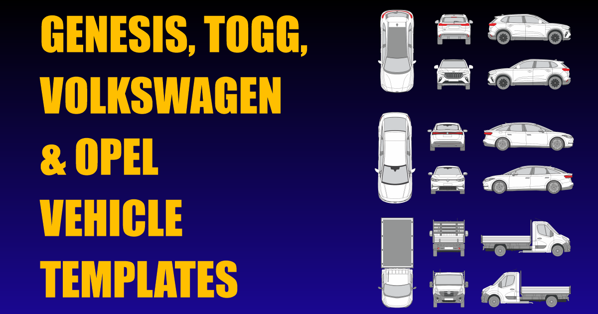 Genesis, Togg, Volkswagen and Opel Vehicle Templates Added