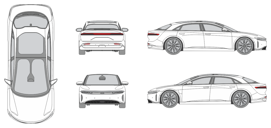 Lucid Motors Air 2023 Car Template