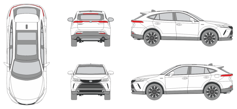 Toyota Venza 2020 Car Template