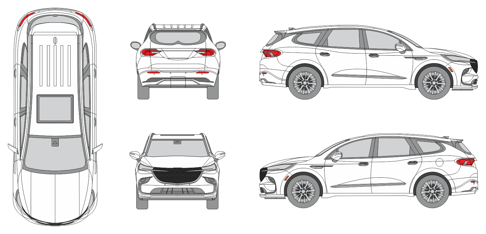 Buick Enclave 2021 Station Wagon Template