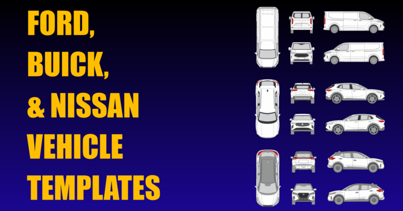 Ford, Buick and Nissan Vehicle Templates Added