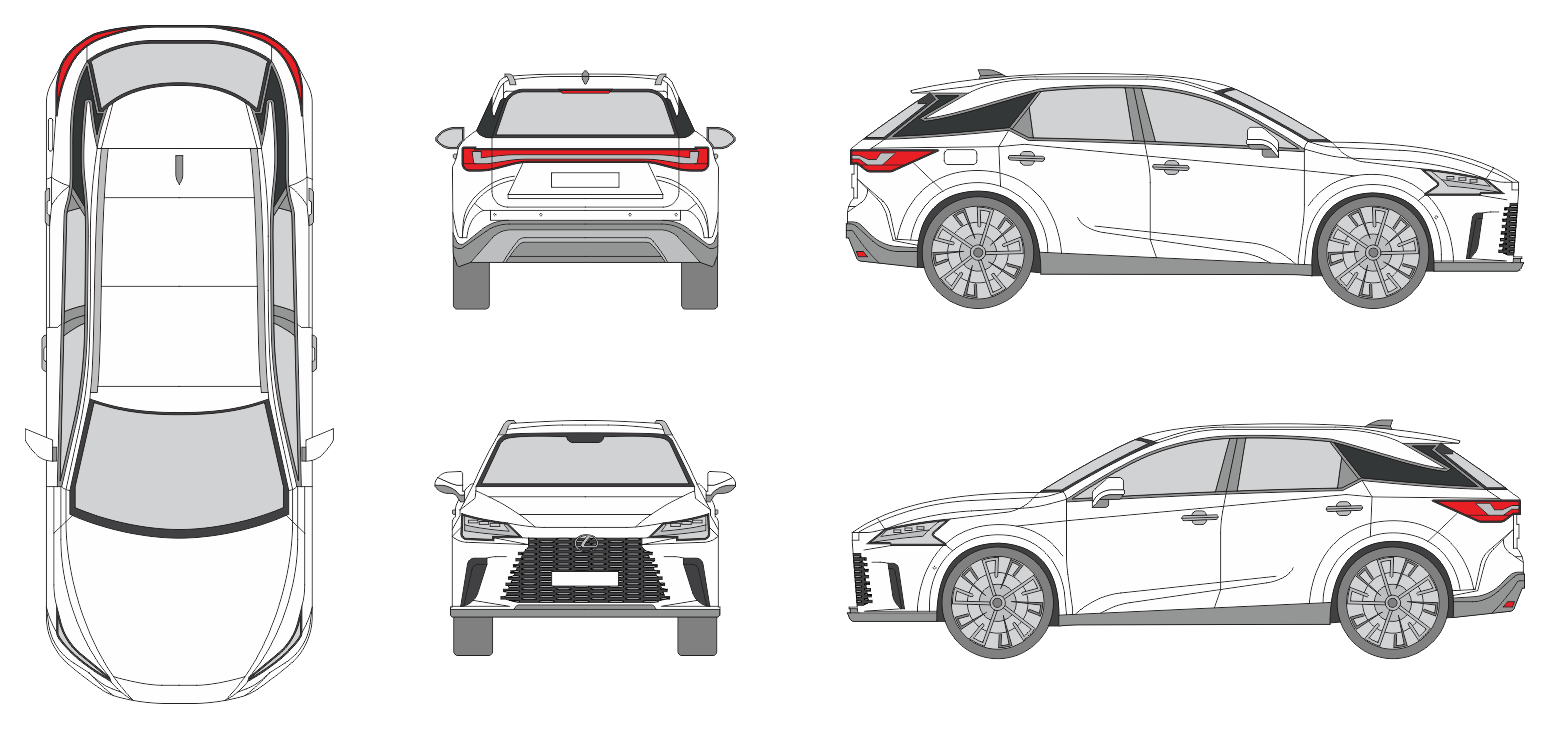 Lexus RX 2022 SUV Template