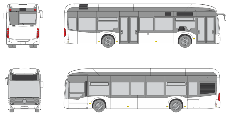 Mercedes Benz O 530 Citaro 2019 Bus Template