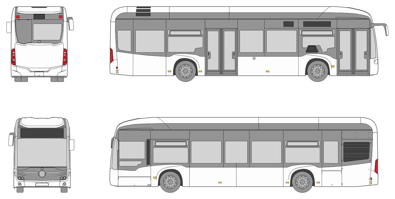 Mercedes Benz O 530 Citaro 2019 Bus Template