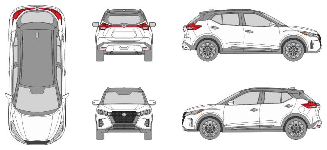 Nissan Kicks 2020 SUV Template