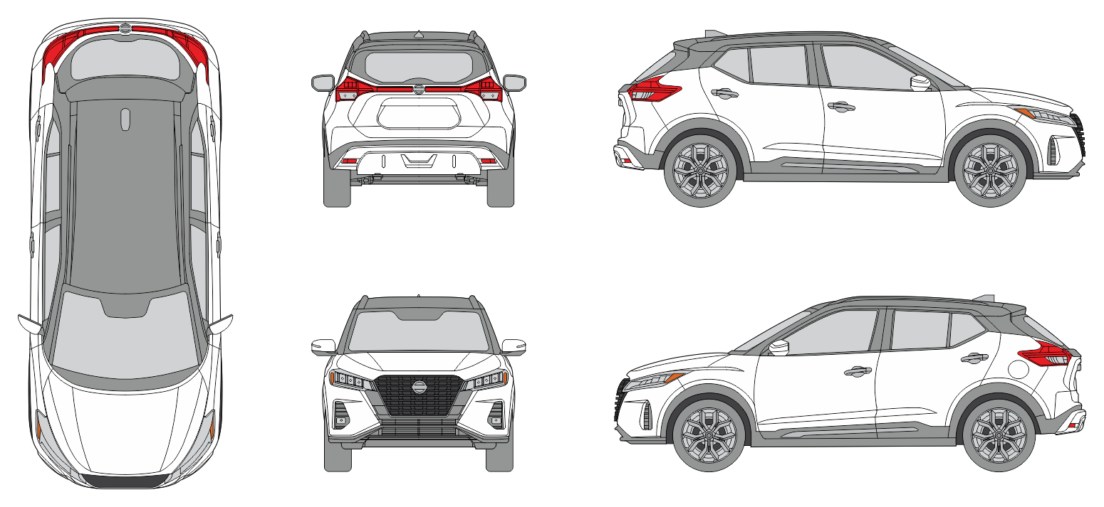 Nissan Kicks 2020 SUV Template