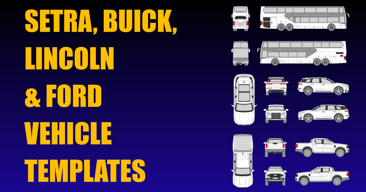 Setra, Buick, Lincoln and Ford Vehicle Templates Added
