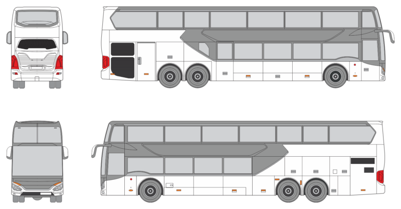 Setra Topclass S 531 DT 2017 Bus Template