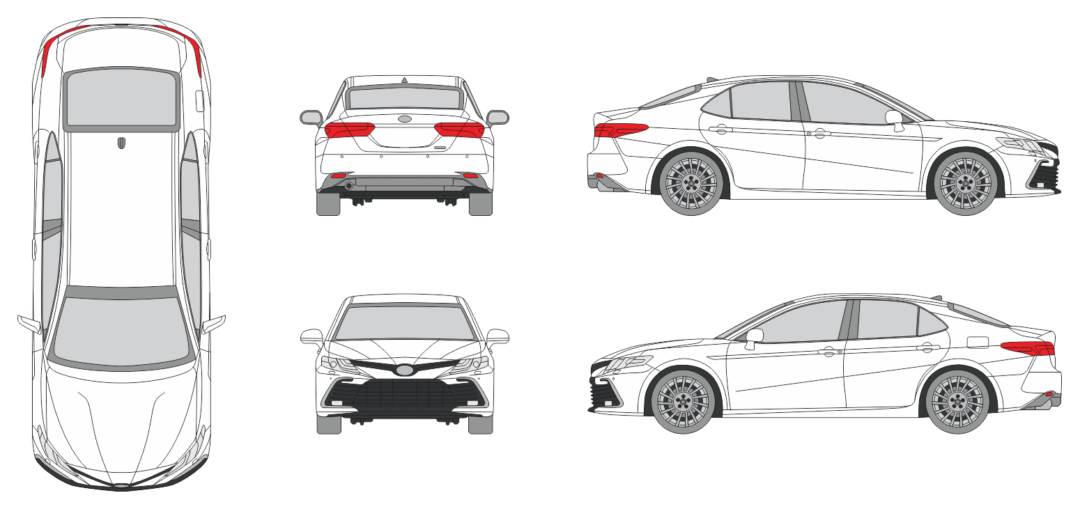 Toyota Camry 2020 Car Template
