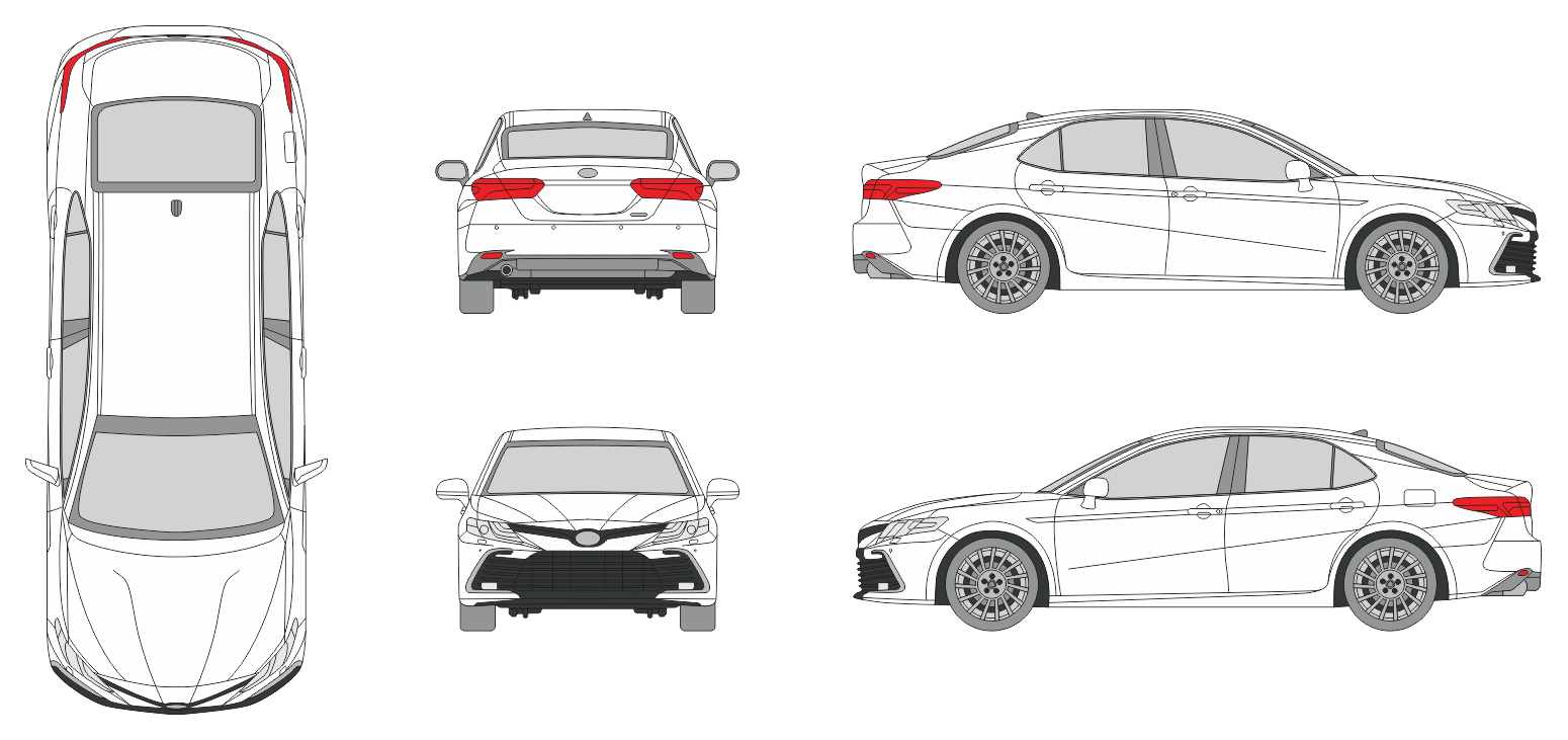 Toyota Camry 2020 Car Template