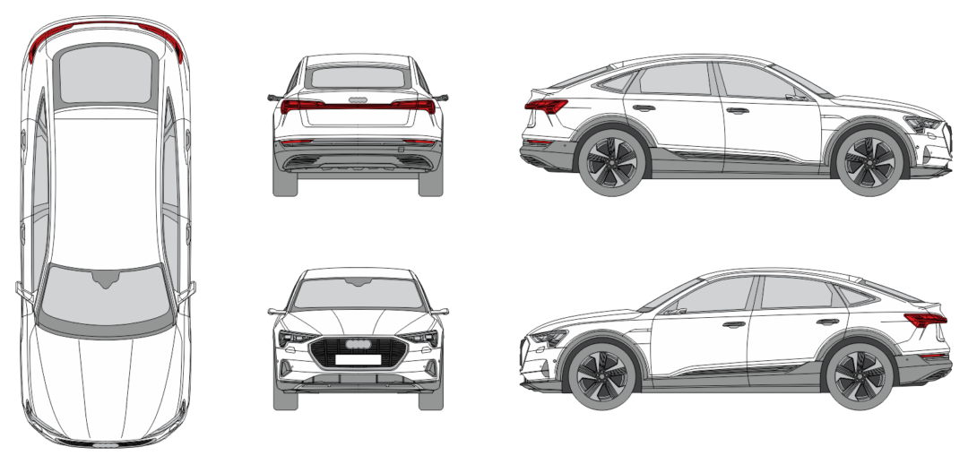 Audi e-tron 2020 Car Template