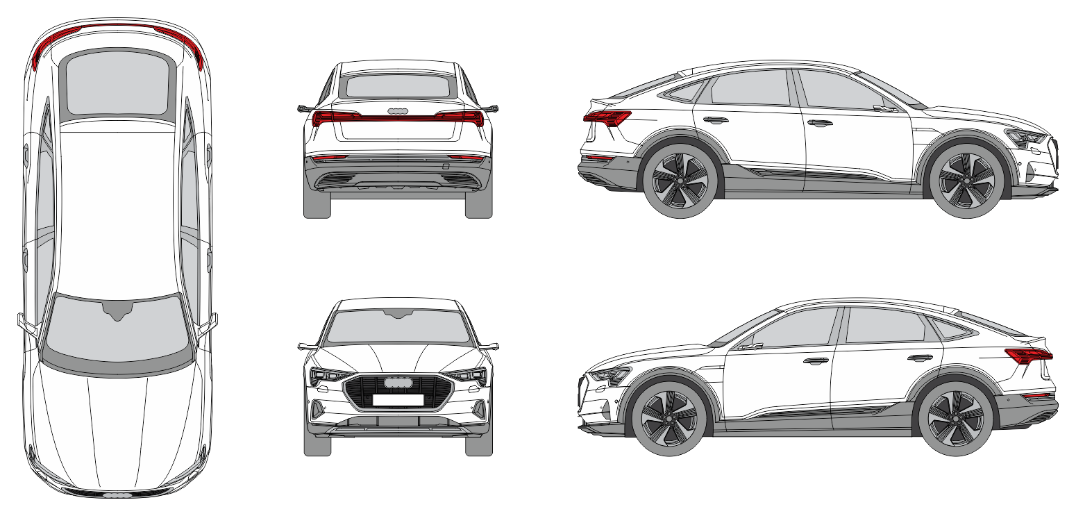 Audi e-tron 2020 Car Template