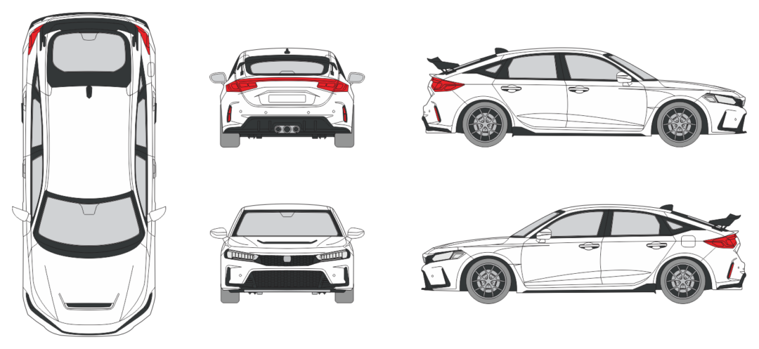 Honda Civic Type R 2022 Car Template