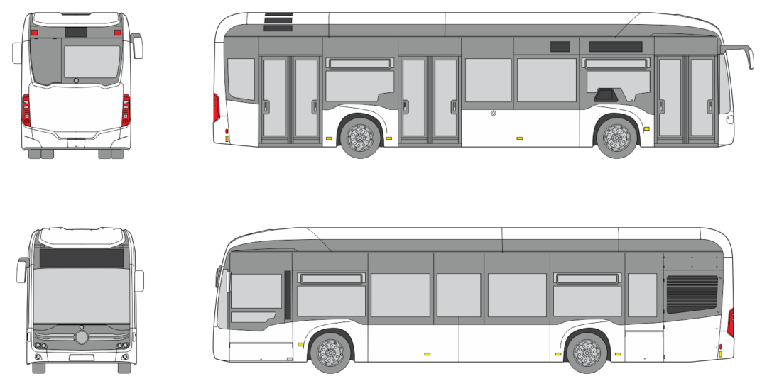 Mercedes Benz O 530 Citaro e 2019 Bus Template
